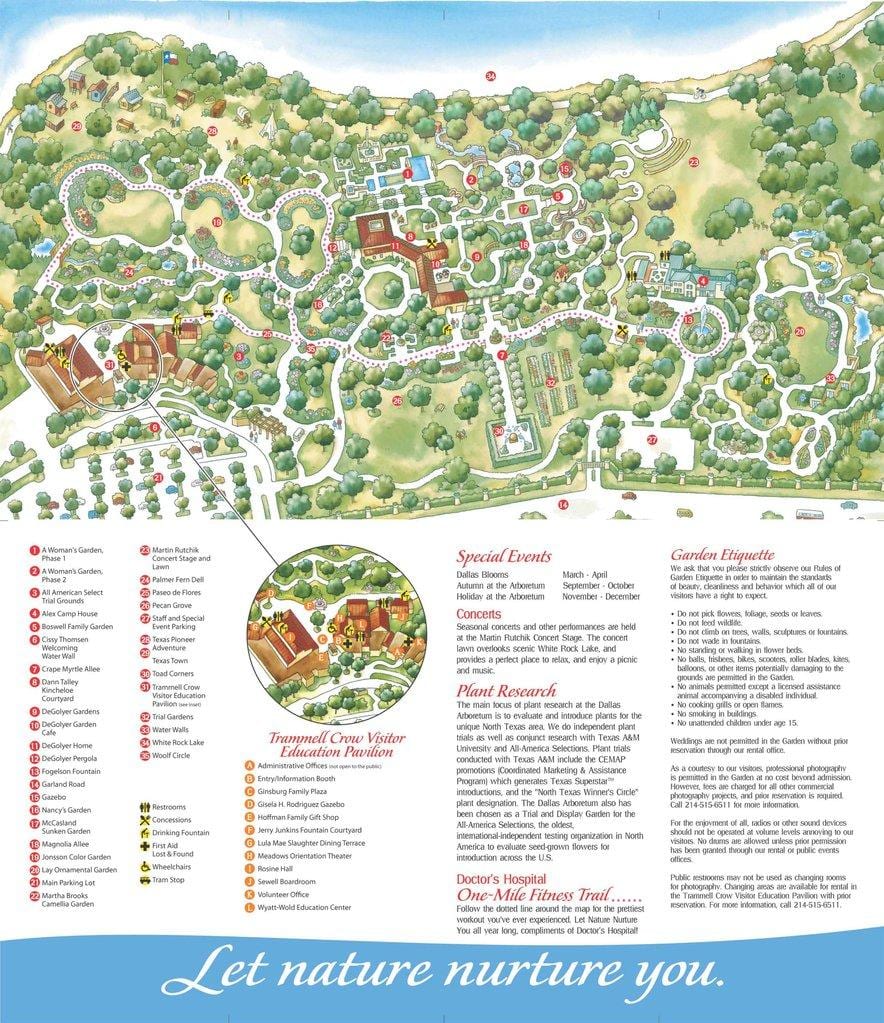 ನಕ್ಷೆ ಡಲ್ಲಾಸ್ arboretum