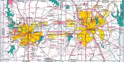 ನಕ್ಷೆ ಉತ್ತರ ಡಲ್ಲಾಸ್
